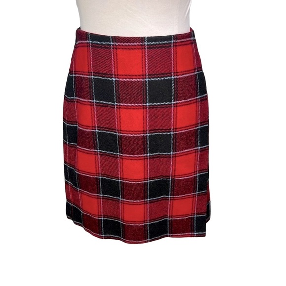 Talbots Plaid Faux Wrap Skirt - Picture 2 of 6